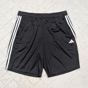 Adidas Shorts Mens XL Black White Train Essentials Pique 3 Stripes Training